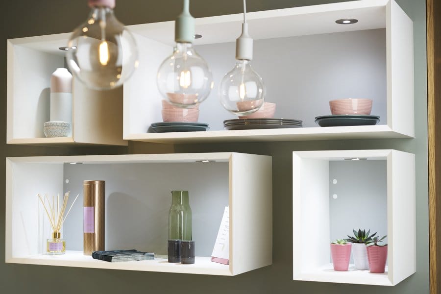 floating kitchen shelves