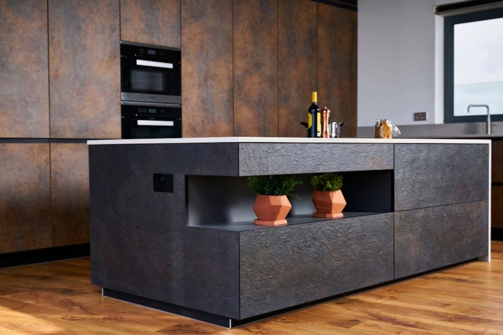 Dark Graphite Kitchen Island