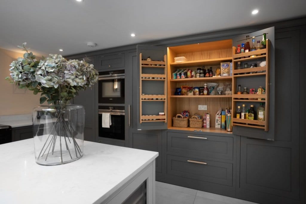 cabinetry shaker style in grey